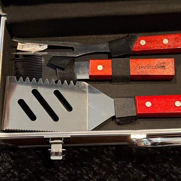 Budweiser BBQ Tool Set - Brown and Red - Picture 6 of 6